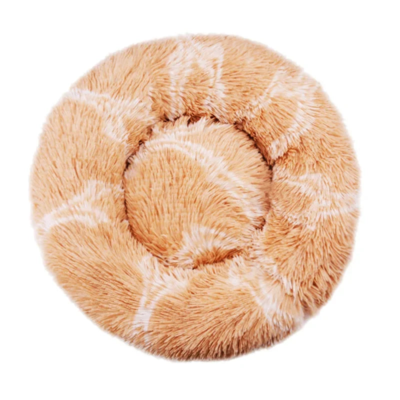 40-90cm Round Pet Bed for Warm Sleeping.