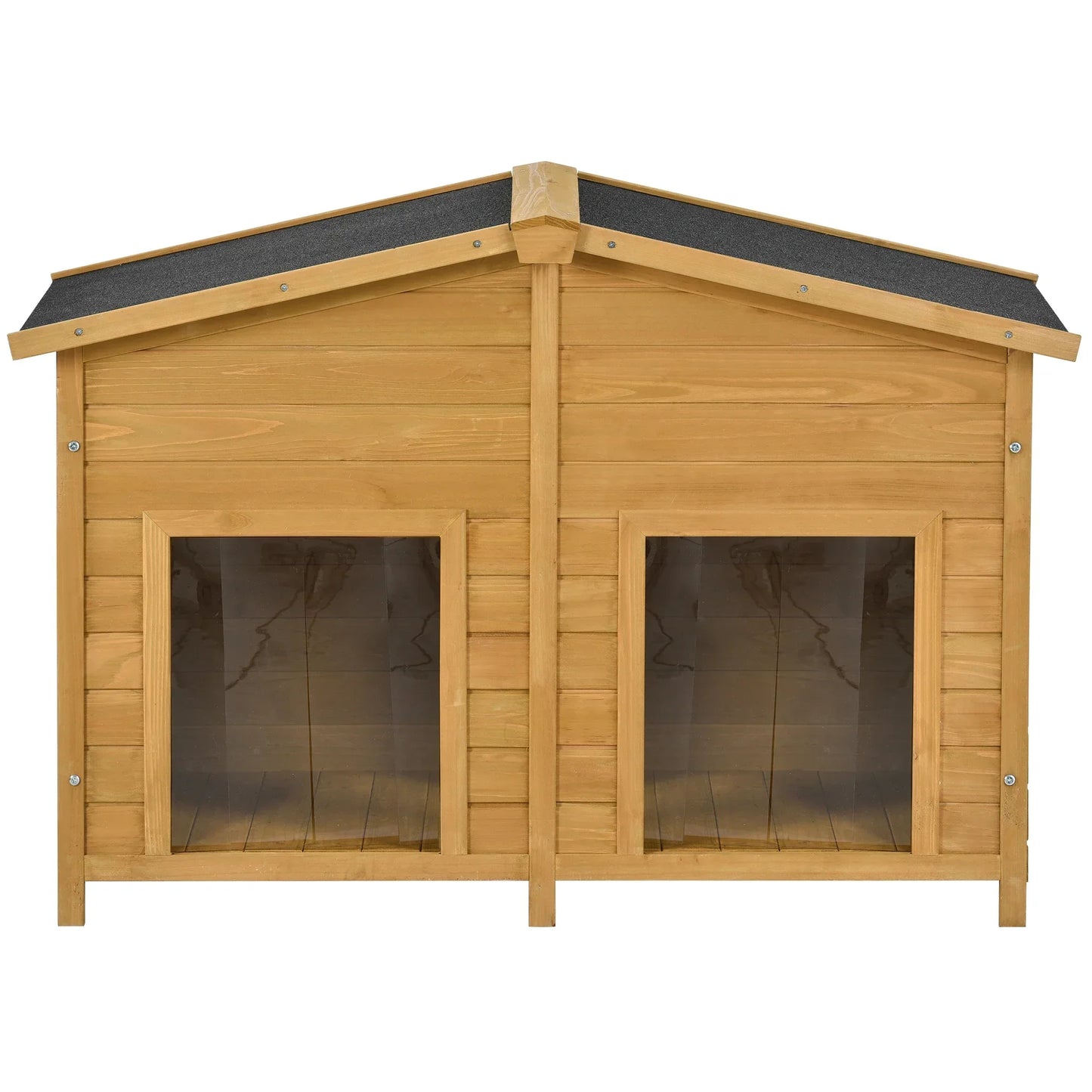 Outdoor & Indoor Dog house - cabin Style with Porch & dual Doors.