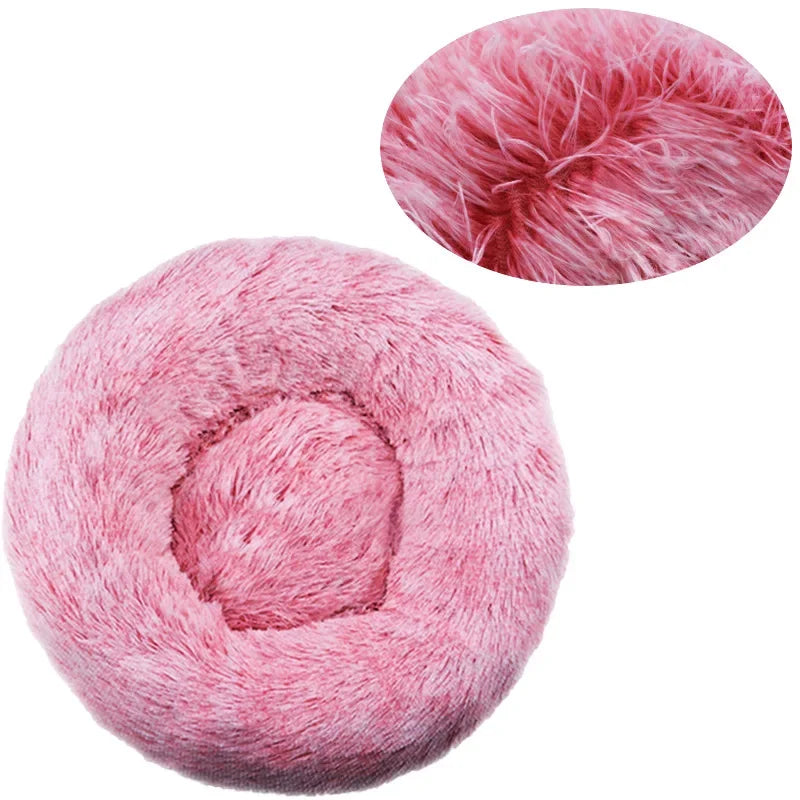 40-90cm Round Pet Bed for Warm Sleeping.