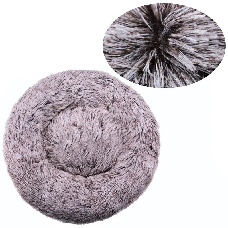 40-90cm Round Pet Bed for Warm Sleeping.