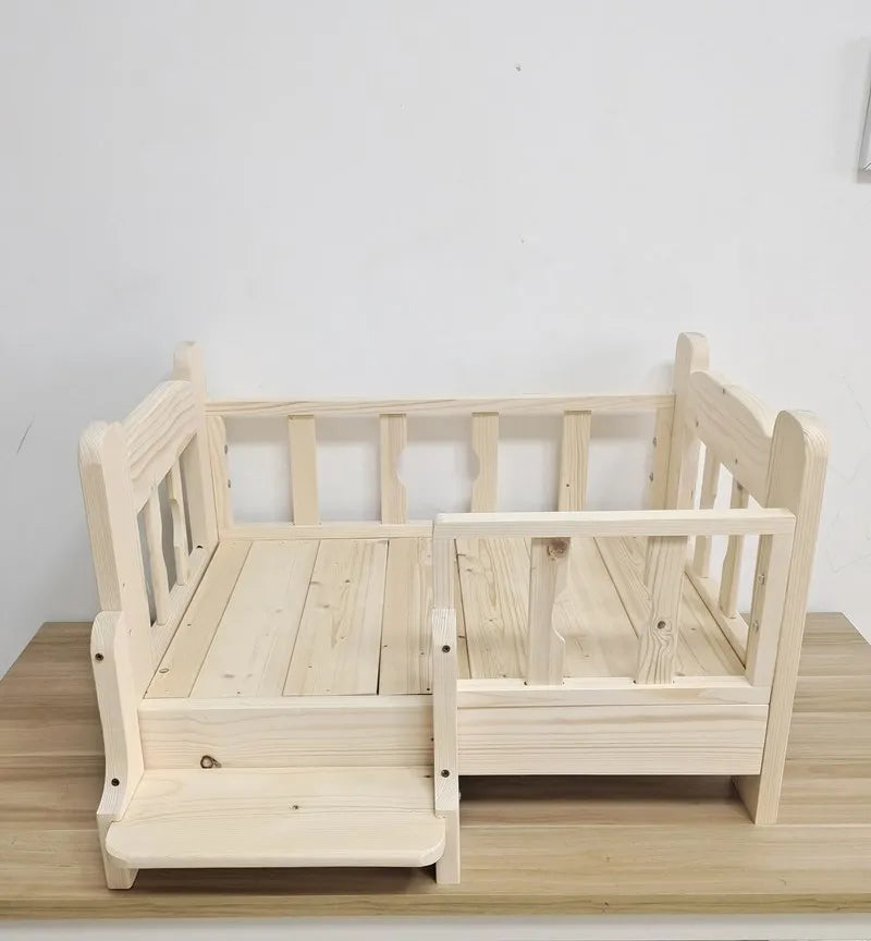 Large Solid Wood Pet Bed
