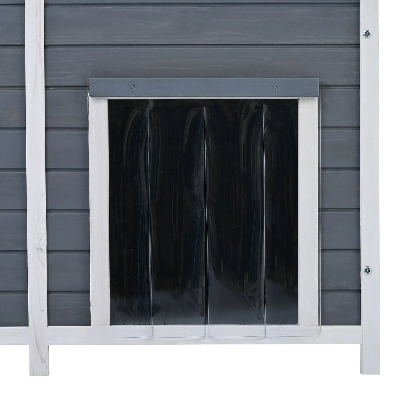 Outdoor & Indoor Dog house - cabin Style with Porch & dual Doors.