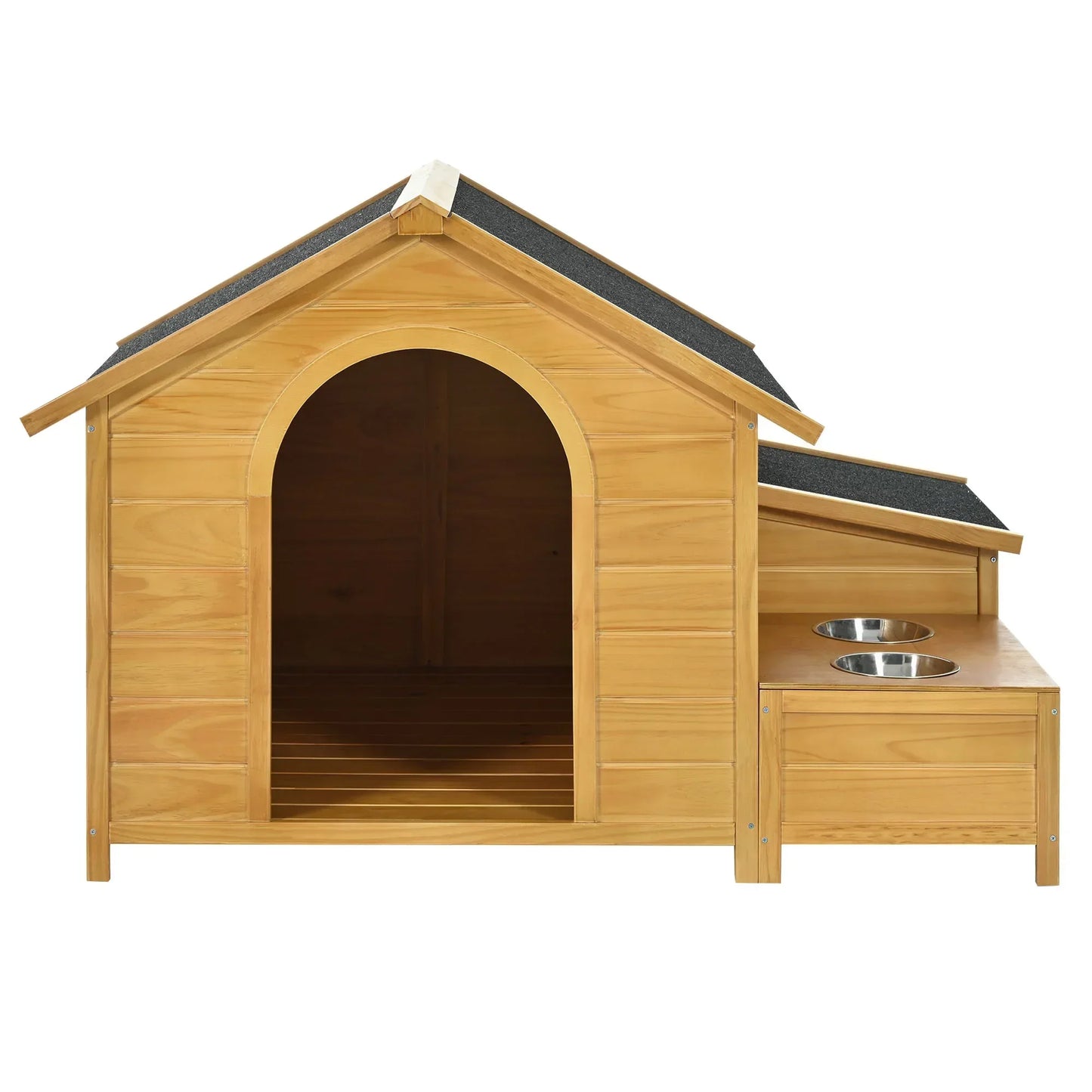 Outdoor & Indoor Dog house - cabin Style with Porch & dual Doors.