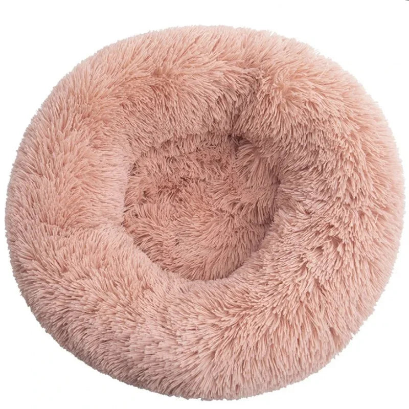40-90cm Round Pet Bed for Warm Sleeping.