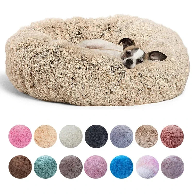 40-90cm Round Pet Bed for Warm Sleeping.