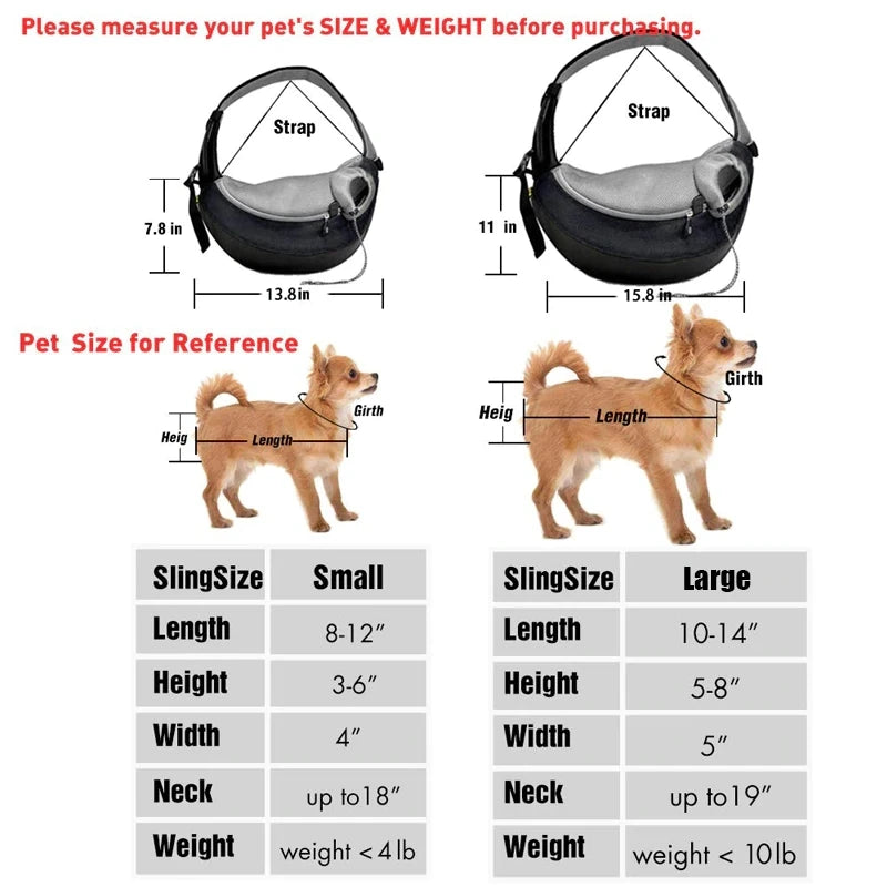 Pet Puppy Carrier S/L Outdoor Travel Dog Shoulder Bag