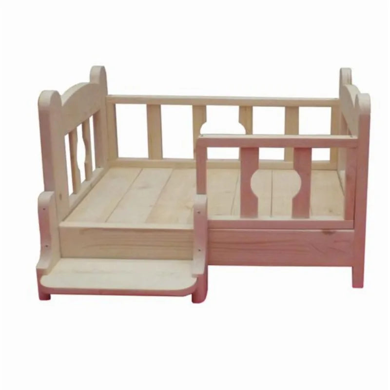 Large Solid Wood Pet Bed