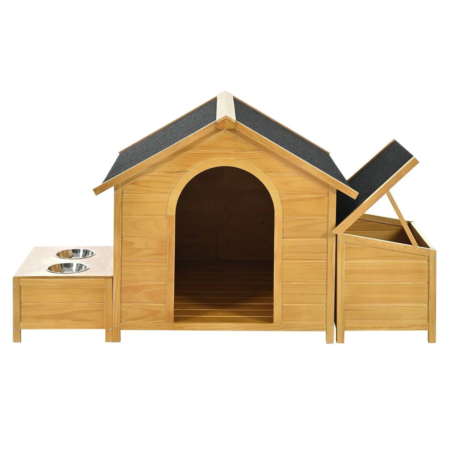 Outdoor & Indoor Dog house - cabin Style with Porch & dual Doors.