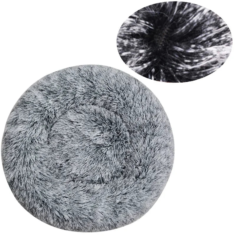 40-90cm Round Pet Bed for Warm Sleeping.
