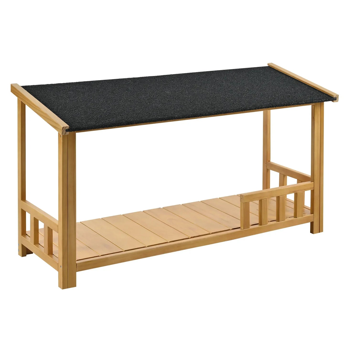 Outdoor & Indoor Dog house - cabin Style with Porch & dual Doors.