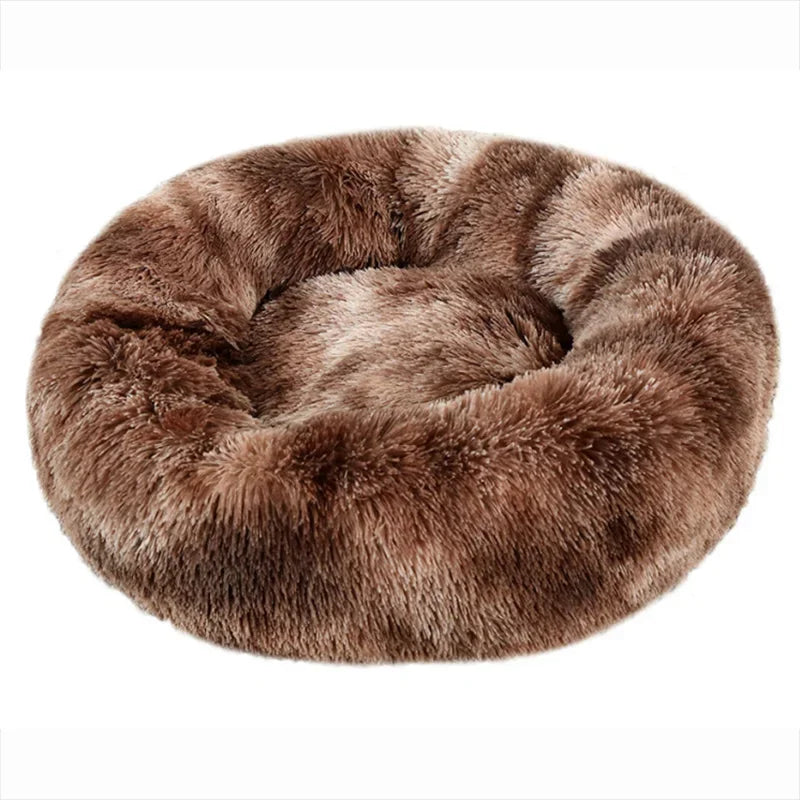 40-90cm Round Pet Bed for Warm Sleeping.
