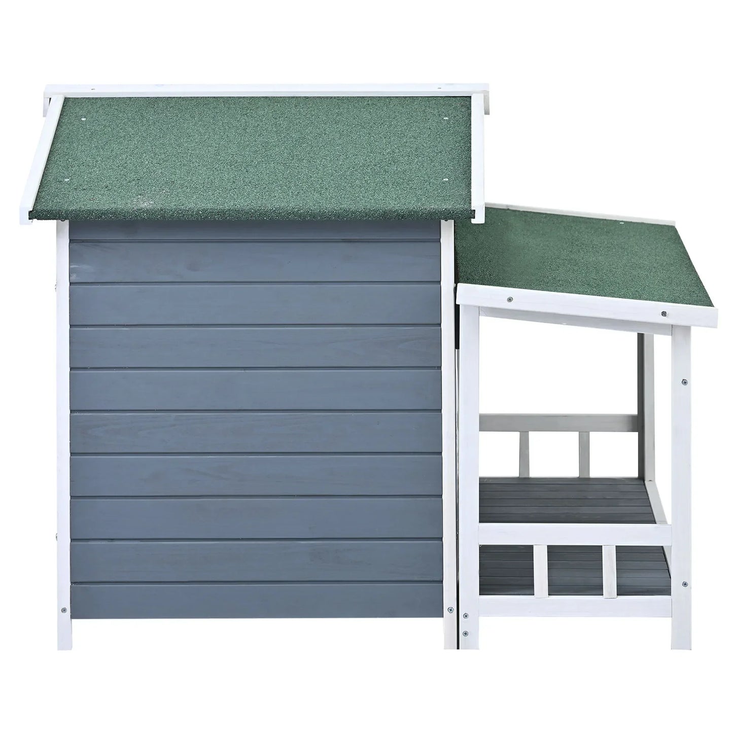 Outdoor & Indoor Dog house - cabin Style with Porch & dual Doors.
