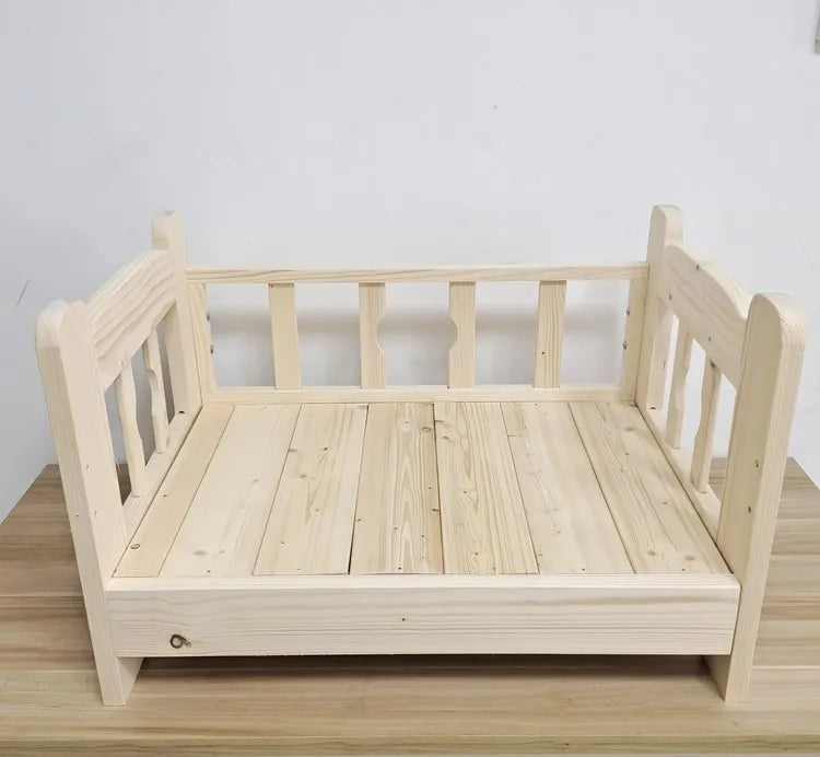 Large Solid Wood Pet Bed