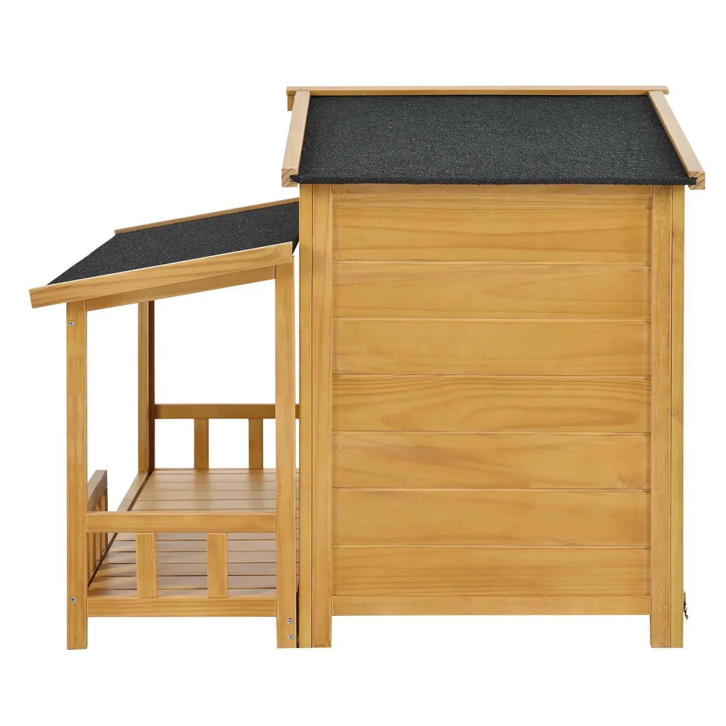 Outdoor & Indoor Dog house - cabin Style with Porch & dual Doors.