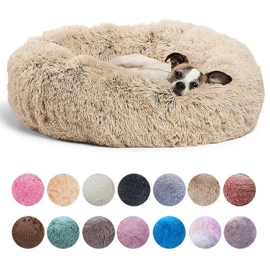 40-90cm Round Pet Bed for Warm Sleeping.