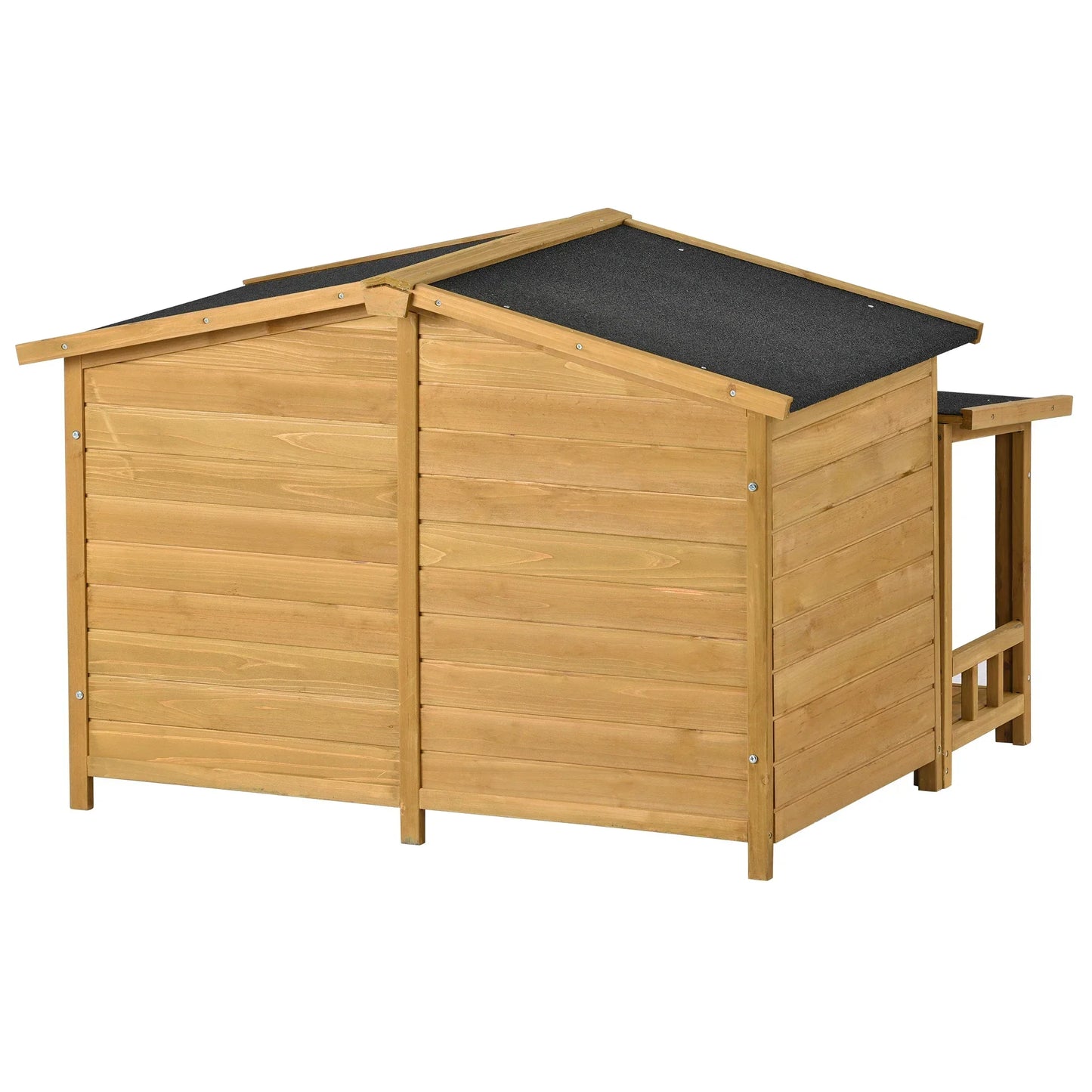 Outdoor & Indoor Dog  house - cabin Style with Porch & dual  Doors.